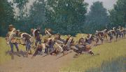 Frederic Remington The Scream of Shrapnel at San Juan Hill oil painting